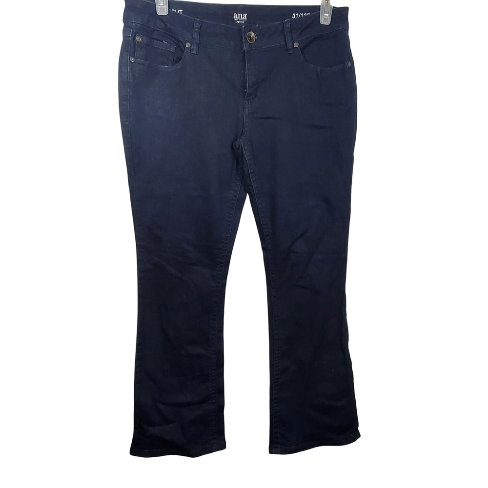 ana Petite Bootcut Jeans‎ Dark Wash Denim Size 31/12P Low Rise Casual Everyday